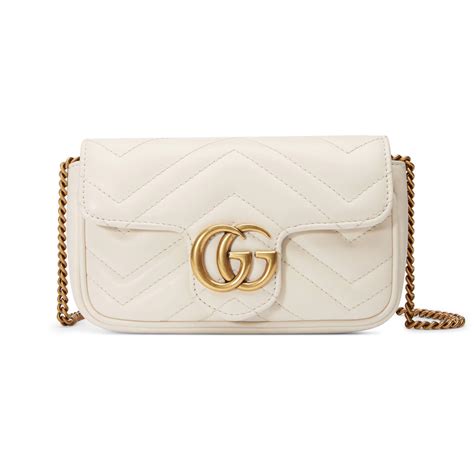 white Gucci Marmont small bag